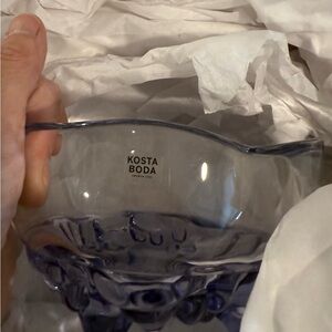 Kosta Boda Translucent purple Art Glass Bowl